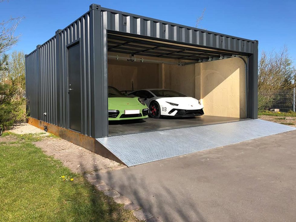 Transforming a Shipping Container into the Perfect Garage, Everything You  Need to Know - Shipping containers for sale, Used Conex