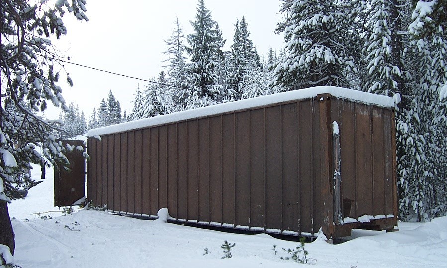 shipping container winter shelter