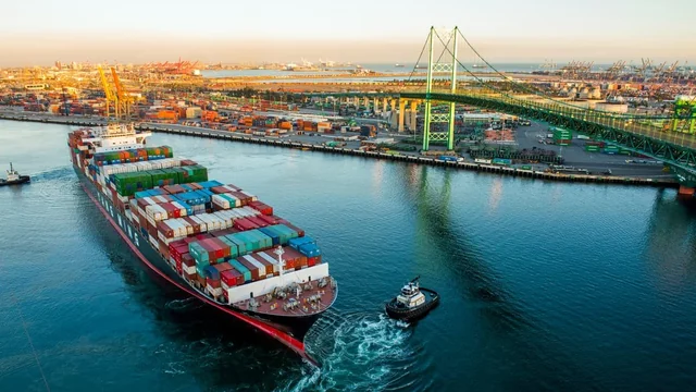 ship full of shipping containers full of christmas goods