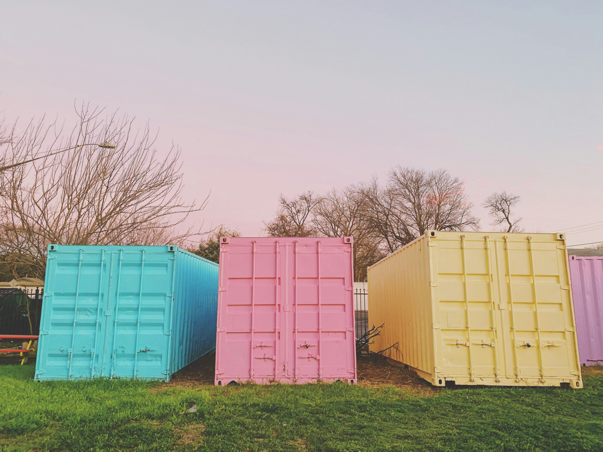 spring colored containers