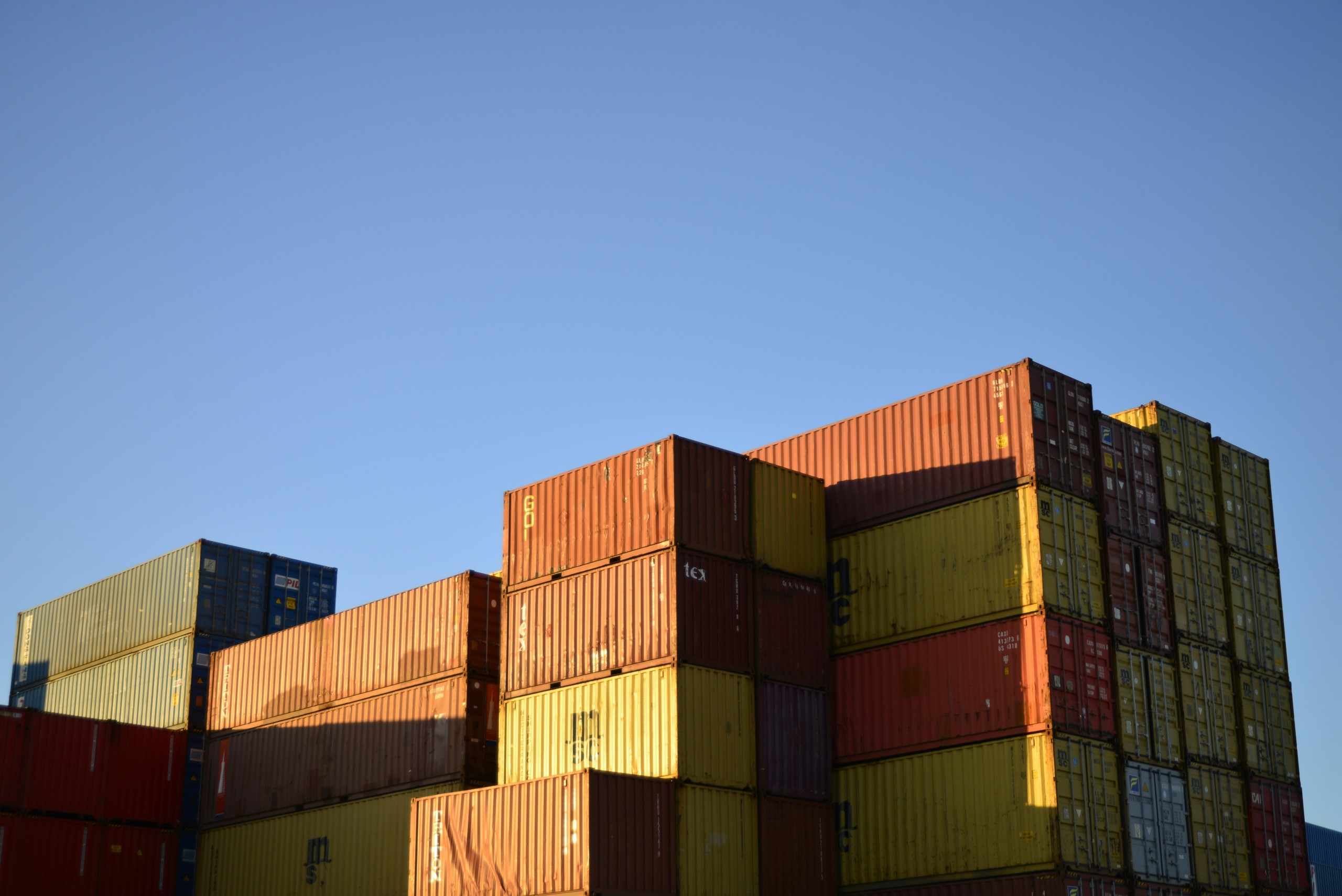 shipping container stacks