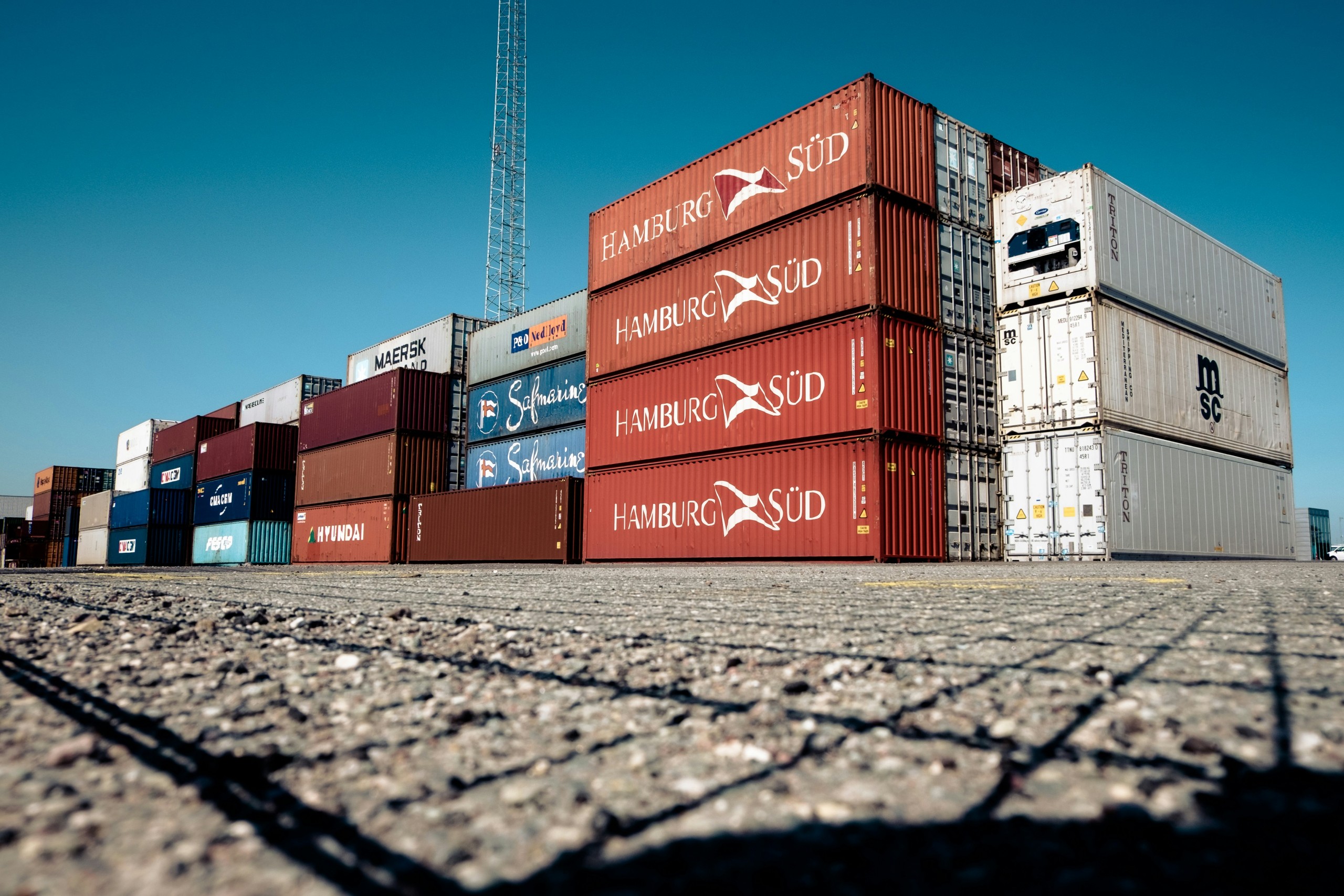 shipping containers at yard for section image